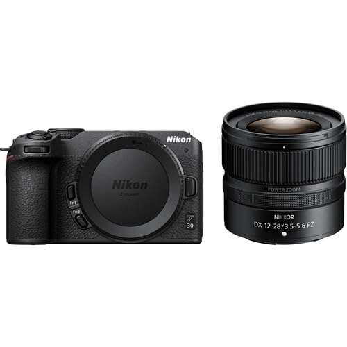 Nikon Z30 Lightweight Mirrorless Camera with 12-28mm Zoom Lens + Memory Card Wallet + Extreme PRO 64GB Card + 12 Inch Tripod FTZ II Mount Adapter + More 4