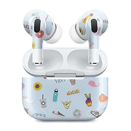 MightySkins Glossy Glitter (2 Pack) Skins Compatible with Apple AirPods Pro 2 - VSCO2 | Protective, Durable High-Gloss Glitter Finish | Easy to Apply, Remove, and Change Styles | Made in The USA 1
