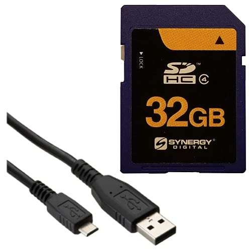 Accessory Kit Compatible with Synergy Digital, Works with Spy XCEL HD2 Camcorder includes: USBM USB Cable, SY-SD32GB Memory Card 1