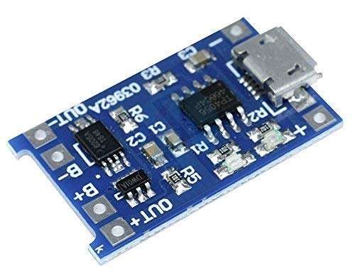 Stookin USB 5V 1A 18650 TP4056 Lithium Battery Charging Module Board with Protection 5