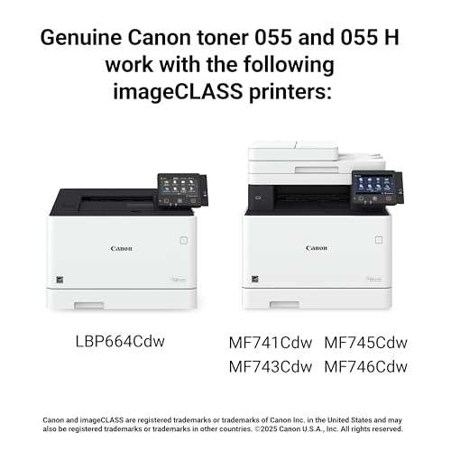 Canon Genuine 055 Yellow Toner Cartridge Compatible with LBP664Cdw, MF741Cdw, MF743Cdw, MF745Cdw, MF746Cdw 3