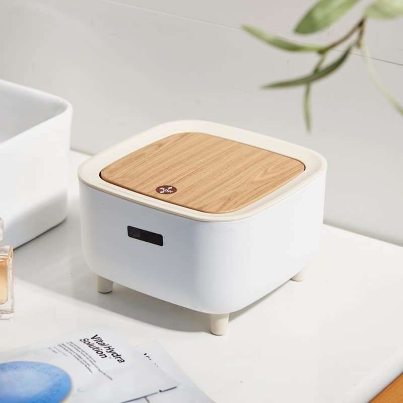 Fennec Mart Portable Desktop Dustbin Compact Trash Can with Lid for Study, Bathroom, Bedroom, and Kitchen Spaces 1