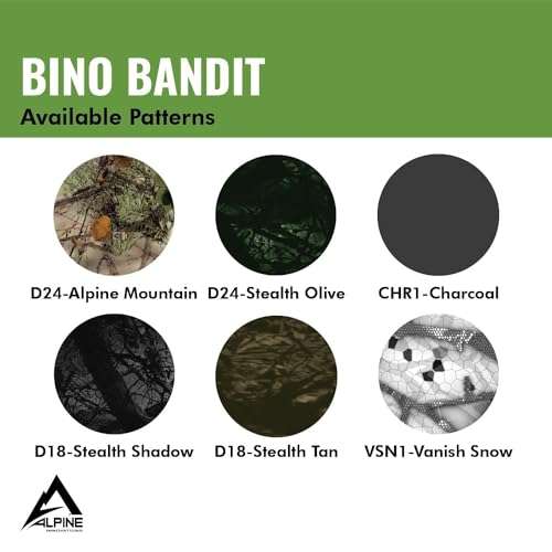 Bino Bandit - Water-Resistant Binocular Eyeshields to Block Glare and Reduce Eye-Strain- Alpine Mountain Camo 5
