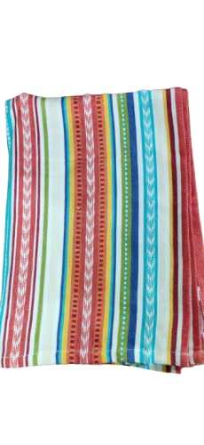 Nandini Creations Kitchen Napkin, Kitchen Towel in Pure Cotton (Multi Color) Pack of 2
