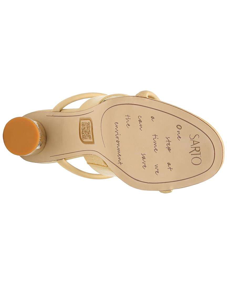 Franco Sarto Leather Sandal, 7, Yellow 4