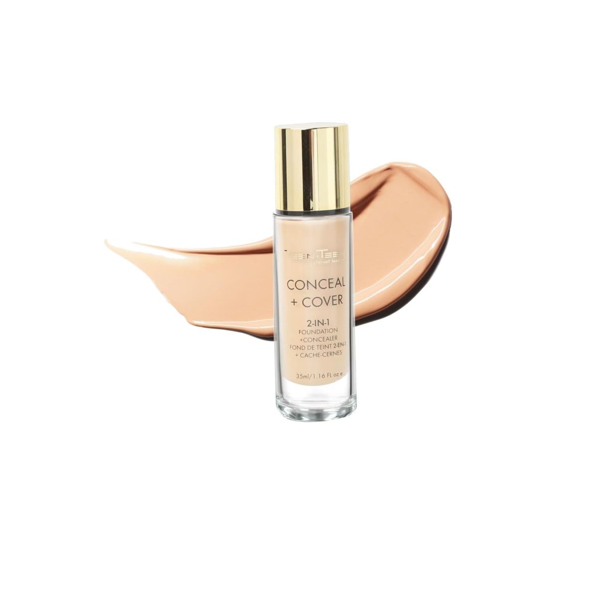 TEEN TEEN Conceal + Cover 2-in-1 Foundation & Concealer | Long-Lasting, Smooth Application | Full Coverage for Flawless Skin, Shade-02, 35ml