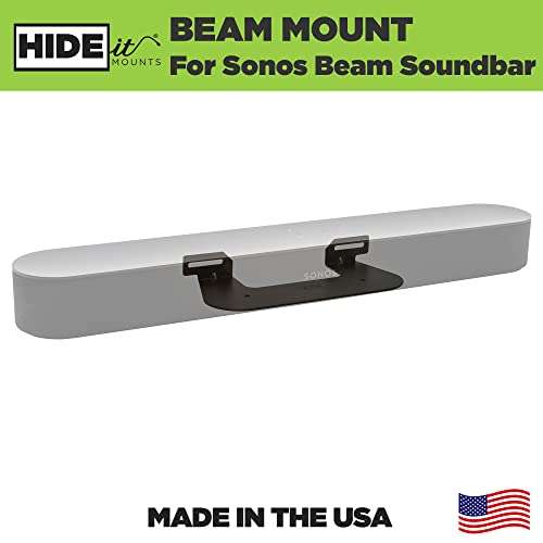 HIDEit Mounts Wall Mount for Sonos Beam - Steel Soundbar Mount, Under TV 2