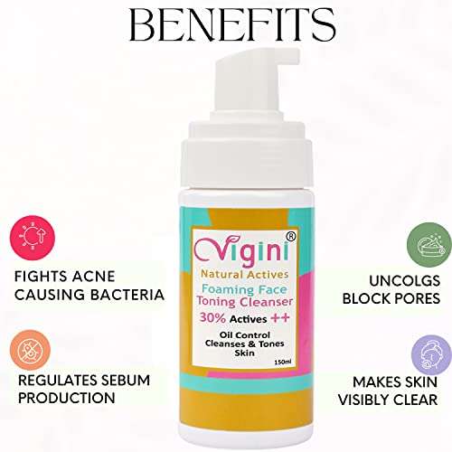 2% Salicylic Acid Gel for Acne 50ml With Foaming Face Wash 150ml For Brighter Glow | Reduces Pimples Overnight & Prevents Acne Scars, Spot Corrector for Oily, Acne Prone Skin | Vigini 5