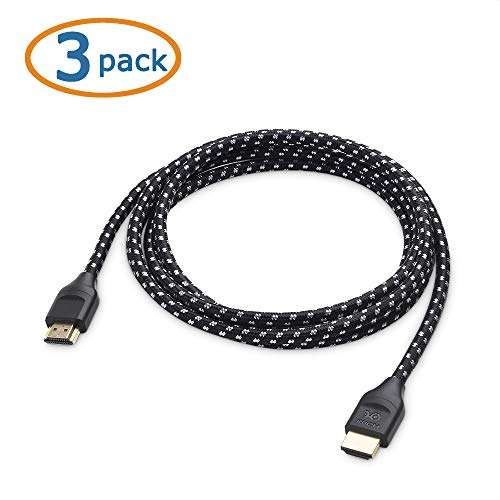 Cable Matters 3-Pack 48Gbps Ultra HD 8K HDMI Cable (Braided 8K HDMI Cable) with HDR for PS5, Xbox Series X/S, RTX3080 / 3090, Apple TV, and More - 2m, 6.6 Feet 2