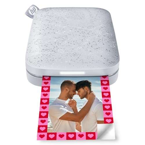 HP Sprocket 2x3" Instant Smartphone Photo Printer - Portable Color Wireless Mobile Printer - Zink Sticky-Back Photos - Print from Compatible iOS & Android Devices with Bluetooth w/Fun App - Luna Pearl 1