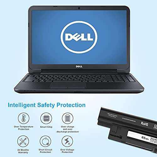 SLE-TECH 65WH MR90Y Battery Compatible with Dell Inspiron 3521 3721 5521 5721 14-3421 14-3437 14R-5421 14R-5437 17 Latitude14 3000 3540 Series XCMRD PN 0MF69 N121Y G35K4 MK1R0 VR7HM 5