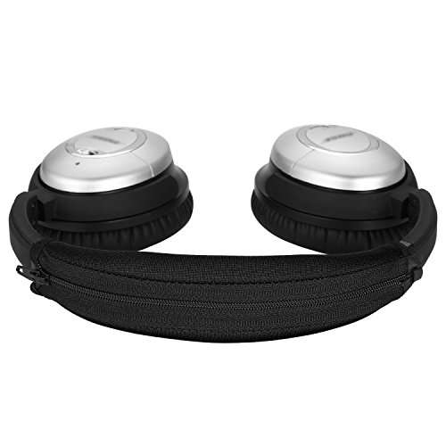 QC15 QC2 Headband Cover, JARMOR Replacement Head Band Protector with Zipper [ Easy Installation ] for Bose QuietComfort 15, QuietComfort 2 Headphones (Black) 1
