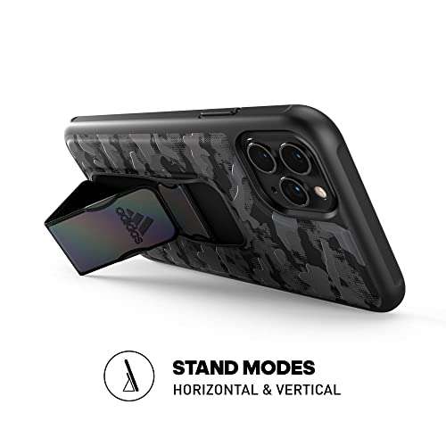 ADIDAS Sports Black Cell-Phone Case for iPhone 11 Pro Max, Drop-Resistant Hand-Grip Phone Cover with Strap 5