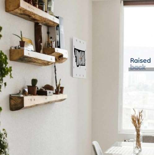 3dRose Wall Clock Silent - 13 inch - Montana Written Inside The State. White Background. - Stamp City - Typography 4