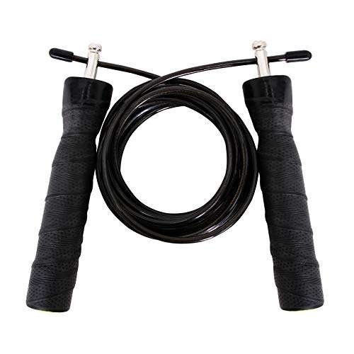 Nivia 11033 Pro Skipping Rope, Black (Handle Material: Foam)