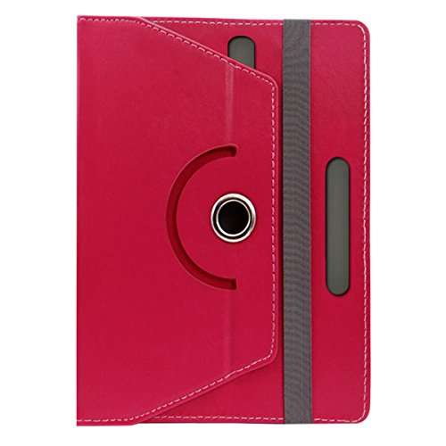 Acm Rotating Leather Flip Case Compatible with Honor Waterplay WiFi 32gb Tablet Cover Stand Dark Pink 3