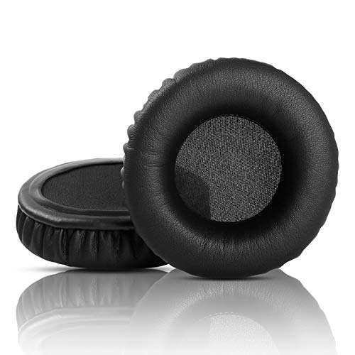 Black Earpads Replacement Ear Pads Foam Cushions Covers Pillow Compatible with Sony MDR-RF6500 RF6500 MDR RF 6500 Headset Headphone Protein Leather 1