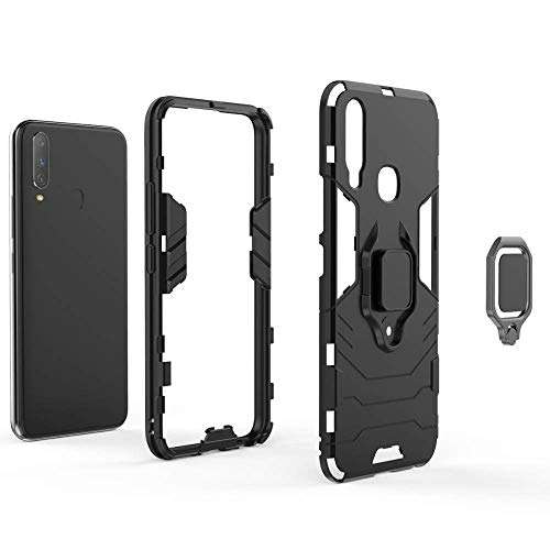 Designerz hub Hard Silicone Back Cover for Vivo Z1 Pro (Black) 3