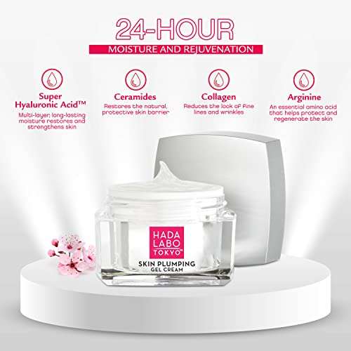 Hada Labo Tokyo Skin Plumping Gel Cream, 50 g with Super Hyaluronic Acid & Collagen | 24 Hour Moisture & visible Line Plumping Fragrance & Paraben Free Non-Comedogenic (Packaging May Vary) 3