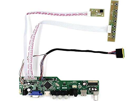 VSDISPLAY HD-MI VGA CVBS USB Audio LCD Controller Board Work for 14" 15.6' 17.3" 1600x900 B173RW01 N173FGE-L21 LP156WD1 LP140WD2 B140RW02 LTN156KT02 B156RW01 LP173WD1 40 Pin LVDS LCD Monitor 1
