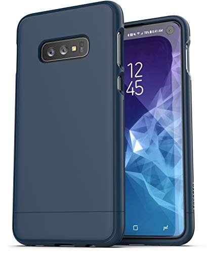 Encased Galaxy S10e Belt Clip Holster Case (2019 Slimshield) Ultra Slim Protective Grip Cover with Holder for Samsung Galaxy S10 E - Navy Blue 2