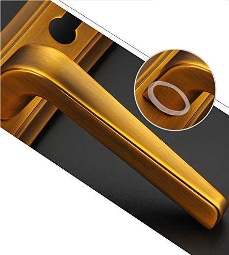 SBCDY Passage Door Levers Interior Door Handle Zinc Alloy Europe Style Entry Door Lever Combo Pack, Indoor Lock Set for Bedroom,Office (Color : B) 3