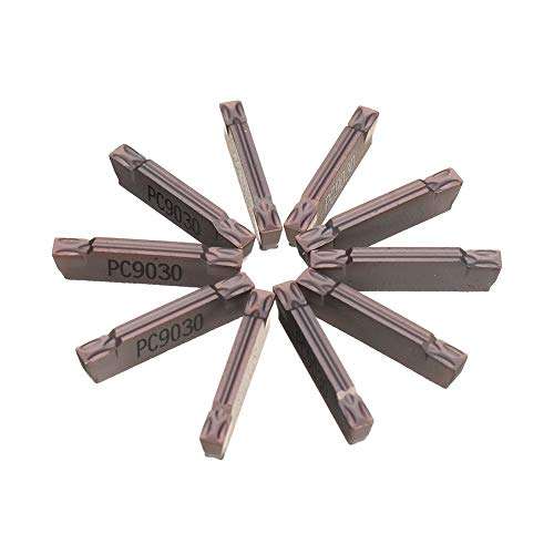 LOadSEcr's Home Improvement Tools, 10Pcs MGMN200 LDA Grooving Parting Carbide Inserts Cutting for CNC Lathe Multi Hand Tools 6