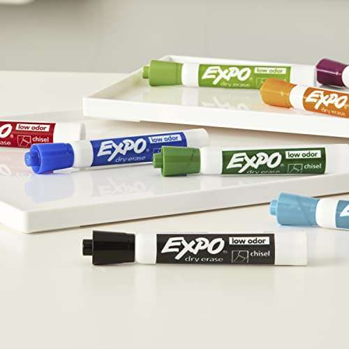 Expo 6-Piece Low Odor Dry Erase Chisel Point Tip Marker Starter Kit(80653), Multicolor 4