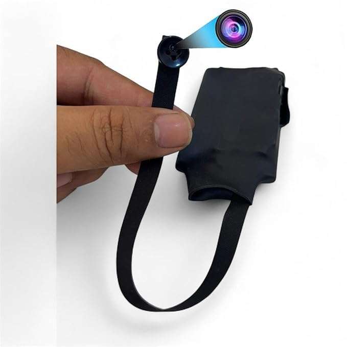 MuskOng 4K Mini WiFi Security Camera | Button Style Indoor Camera | Works with & Without WiFi | Motion Detection | SD Card Support up to 128GB | Mobile App View 1