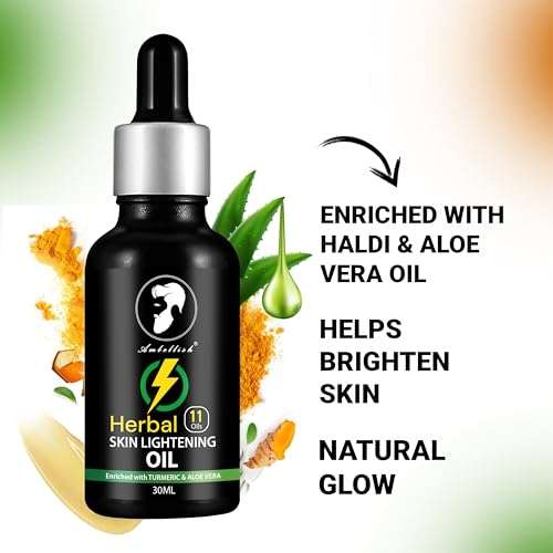 Skin Lightening Herbal Hair Oil Skin For Natural De-Tan, Skin Brightening, Moisturize The Dry Skin, Daily use Pack of 30ML 3