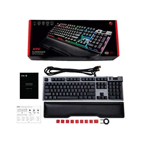 ADATA XPG Summoner Gaming Keyboard (Silver Switch) - Cable Connectivity - USB 2.0 Type A Interface - Mechanical Keyswitch - Gunmetal Gray 3