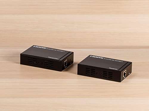 Monoprice HDMI Extender Over Single CAT6 (TCP/IP) - 100 Meters (328 Feet) With IR Support, HDCP 1.1 - Blackbird Series 6