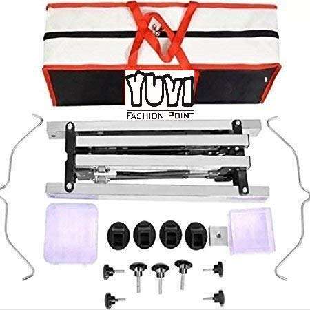 Yuvi fashion point® - Silver Premier Series Stainless Steel Folding Baby Cradle with Soft Cotton Mosquito Net Hammock 4