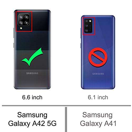 Osophter for Galaxy A42 5G Case Samsung M42 5G Case Shock-Absorption Flexible TPU Rubber Protective Cell Phone Cover for Samsung Galaxy A42 5G(Black) 2