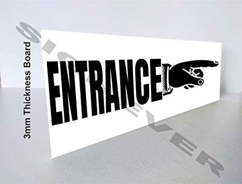 SIGN EVER Entrance Right Side Stylish Sign Board Bank Office Hospital School Hotel Collage Factory Signage Boards L x H 30 Cm x 10 Cm Pack Of 1 2