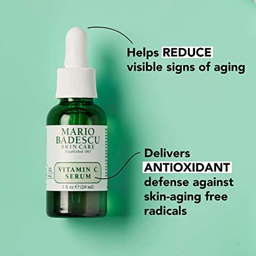 Mario Badescu Vitamin C Serum for All Skin Types | Lightweight Serum with Vitamin C & Sodium Hyaluronate | Visibly Reduces Signs of Aging | 1 Fl Oz (Pack of 1) 3