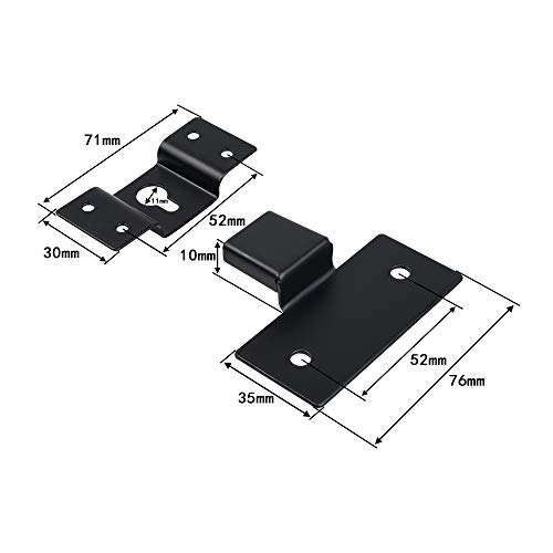 Bluecell Universal Metallic Wall Mount Iron Hook Hanger Plate Connector for Surround Sound Box Audio Speaker 2