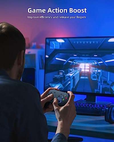 Forty4 Wireless Gaming Controller, Game Controller for PC Windows 7/8/10/11, PS3, Switch, Dual-Vibration Joystick Gamepad for Computer 5