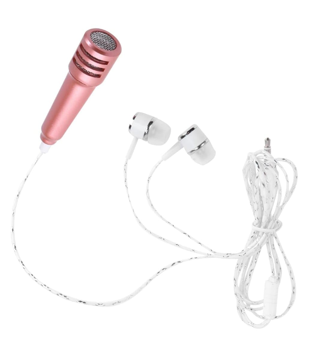 Mini Microphone Mic With Earphone For Voice Recording, Mike Mic Microphone With Handsfree For Mobile Computer, Headphone Handfree Earphone Usb Microphone Vocal Gift Miniature Children (1 Pc)