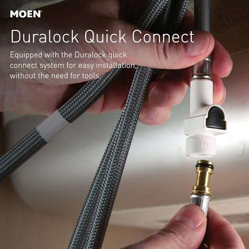 Moen Arbor Spot Resist Stainless One-Handle Pulldown Kitchen Faucet with Sprayer and a Reflex Docking System, Kitchen Sink Faucet Featuring Power Boost for a Faster Clean, 7594SRS 4