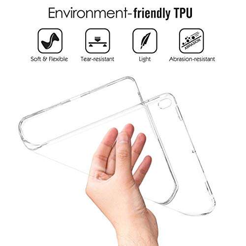 iPad Air Case, iCoverCase Ultra-thin Silicone Back Cover Clear Plain Soft TPU Gel Rubber Colorful Skin Case Protector Shell for Apple iPad Air/iPad 5 9.7" (Clear) 3