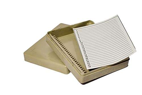 Clear & Sure Microscope Slide Box for 25 Silde Storage Plastic Box Pack of 5 2