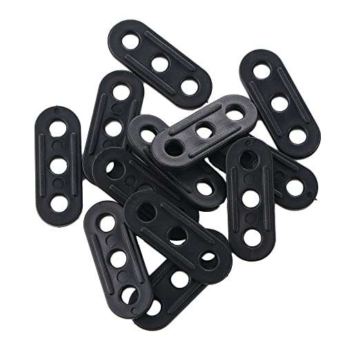 Vctitil 30Pcs Outdoor Cord Rope Fastene Tent Lock ?Cord Tightener Tightening Hook Buckle Tent Accessories Buckle Adjustment Buckle 6