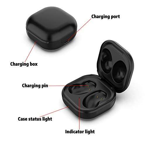 Aukvite Charging Case Compatible with Galaxy Buds Live, Wired Charger Case Replacement for Samsung Galaxy Buds Live SM-R180 (Galaxy Buds Live Charging Case Only, Earbuds NOT Included) (Black) 4