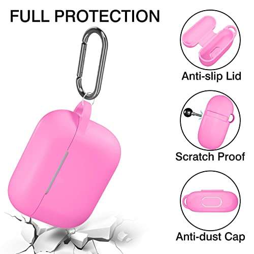 Night-Glow AirPods Pro Case Cover, Hamile Silicone Cases with Keychain Accessories for Apple Airpod Pro 1st/2nd Case 2019 2022, Women Men 5