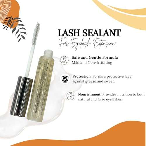 Momi Lash Sealant for Eyelash Extensions, Protective Layer for Cluster Lashes DIY Lash Extension Lash Sealer Long-Lasting 14 Days Lash Seal Clear10ml 6