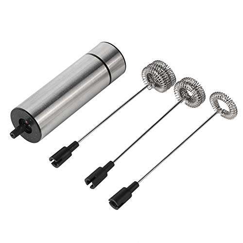 Electric Hand Mixer, 9.1x1.2in Electric Whisk, With Single-layer Milk Frother Head Food-grade Stainless Steel for Hot Chocolate Make Coffee Butter Eggs 2