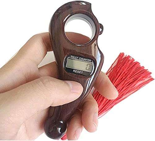 JAWL LCD Digital Display Manual Hand Finger Counting Machine Head Electronic Tally Counter for Mantra jap and Prayer Mala for All.(Multi Color). 1