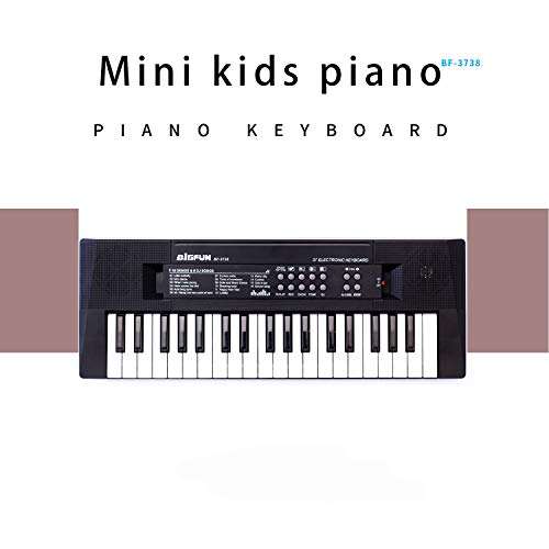 aPerfectLife Kids Piano Keyboard, 37 Keys Multifunction Portable Toy Piano Electronic Music Keyboard Instrument for Early Learning Educational (Black) 5