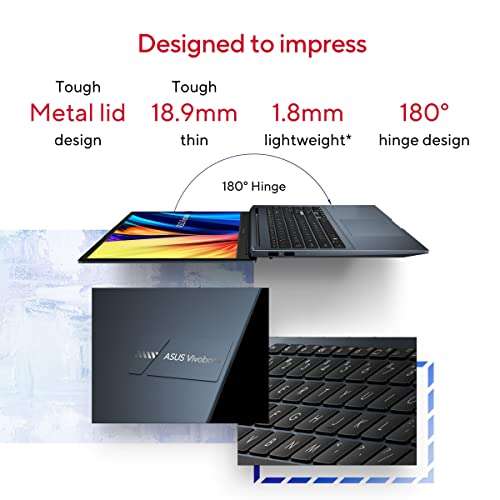 ASUS Vivobook Pro 15, AMD Ryzen 5 5600H, 15.6" (39.62 cm) FHD, Creator/Gaming Laptop, (16 GB RAM/1TB SSD/4GB RTX 3050/Win11/Backlit/Fingerprint/50WHr /Blue/3.97 kg), M6500QC-HN551WS 4